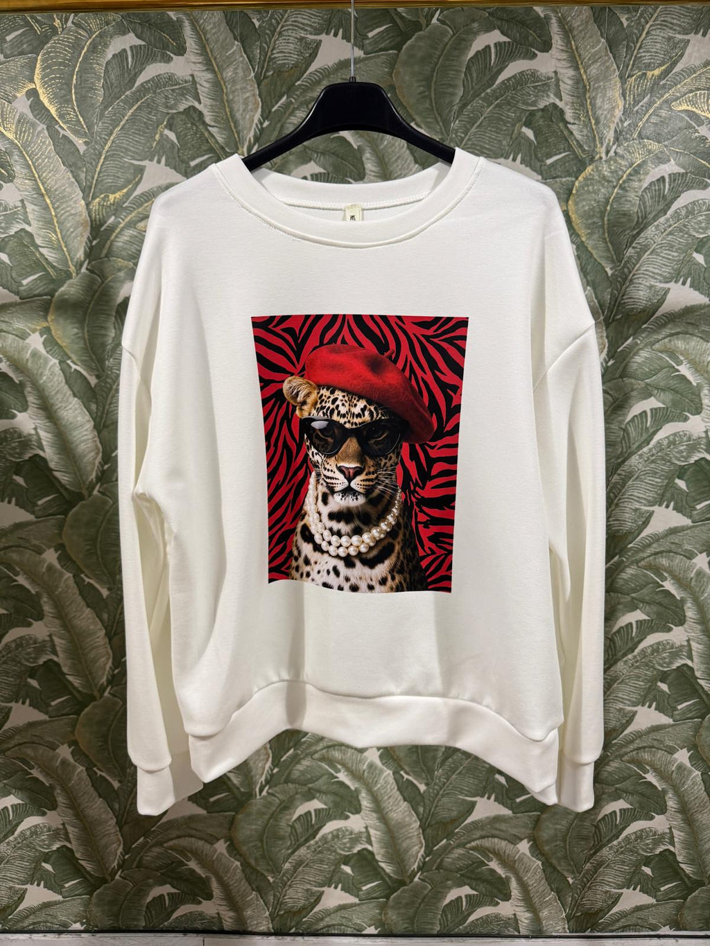 SUDADERA FELINE + CEBRA ROJO