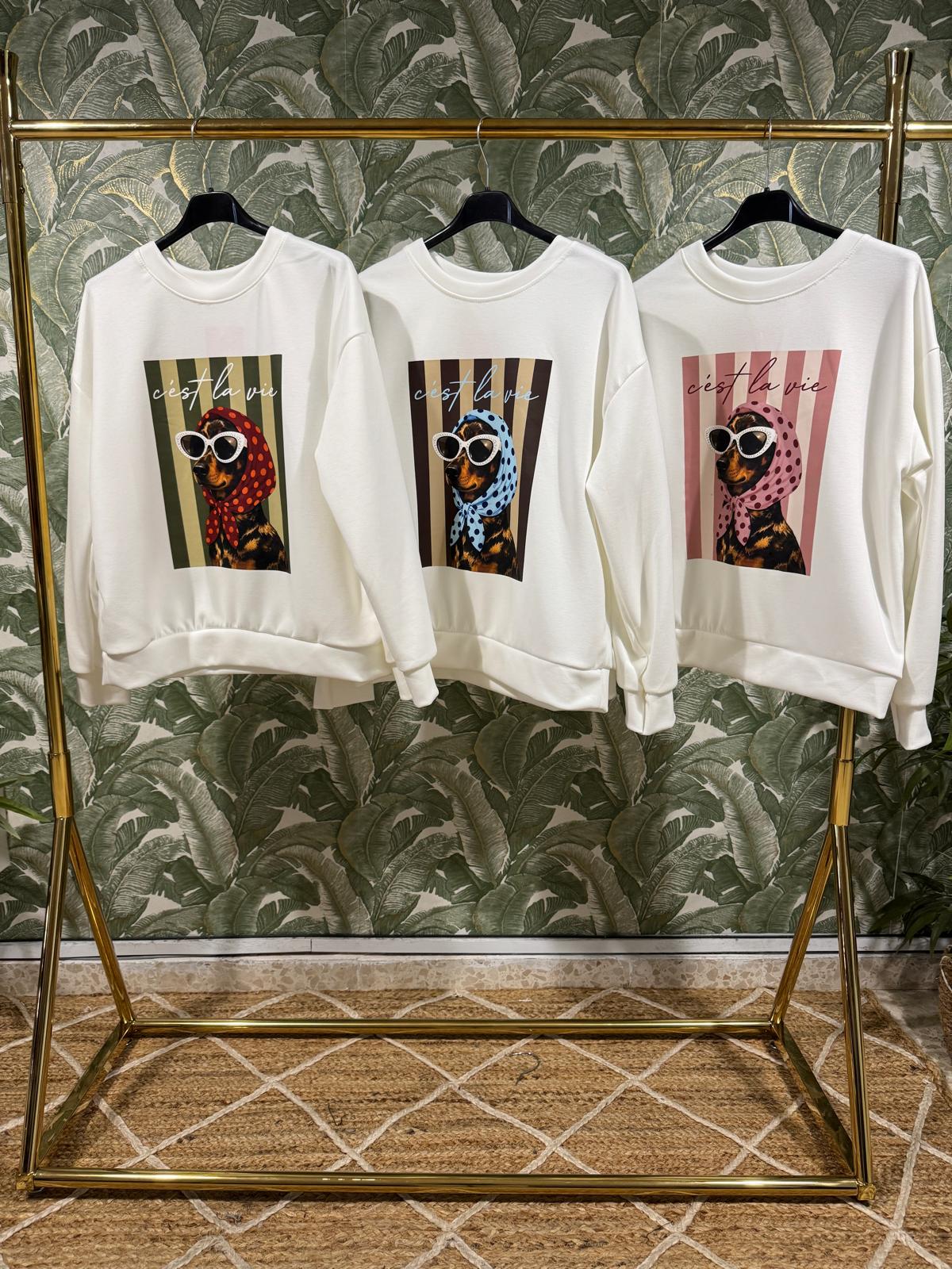 SUDADERA CEST LA VIE