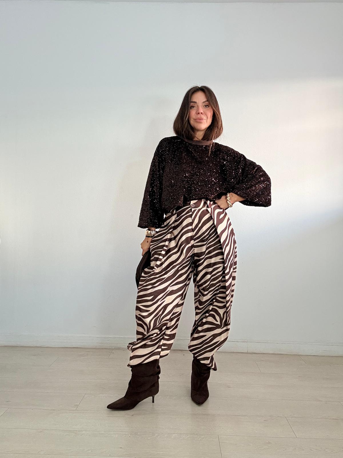 PANTALÓN BARREL ANIMAL PRINT