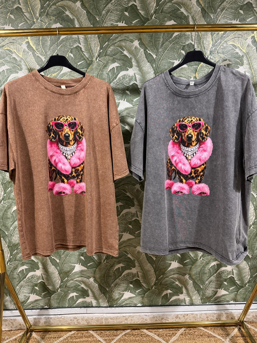 MAXI CAMISETA PERRO LEOPARDO & ROSA
