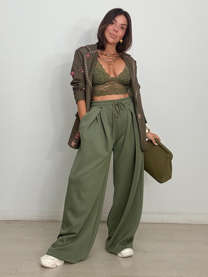 PANTALÓN JOGGER SUAVE PINZAS ELLE