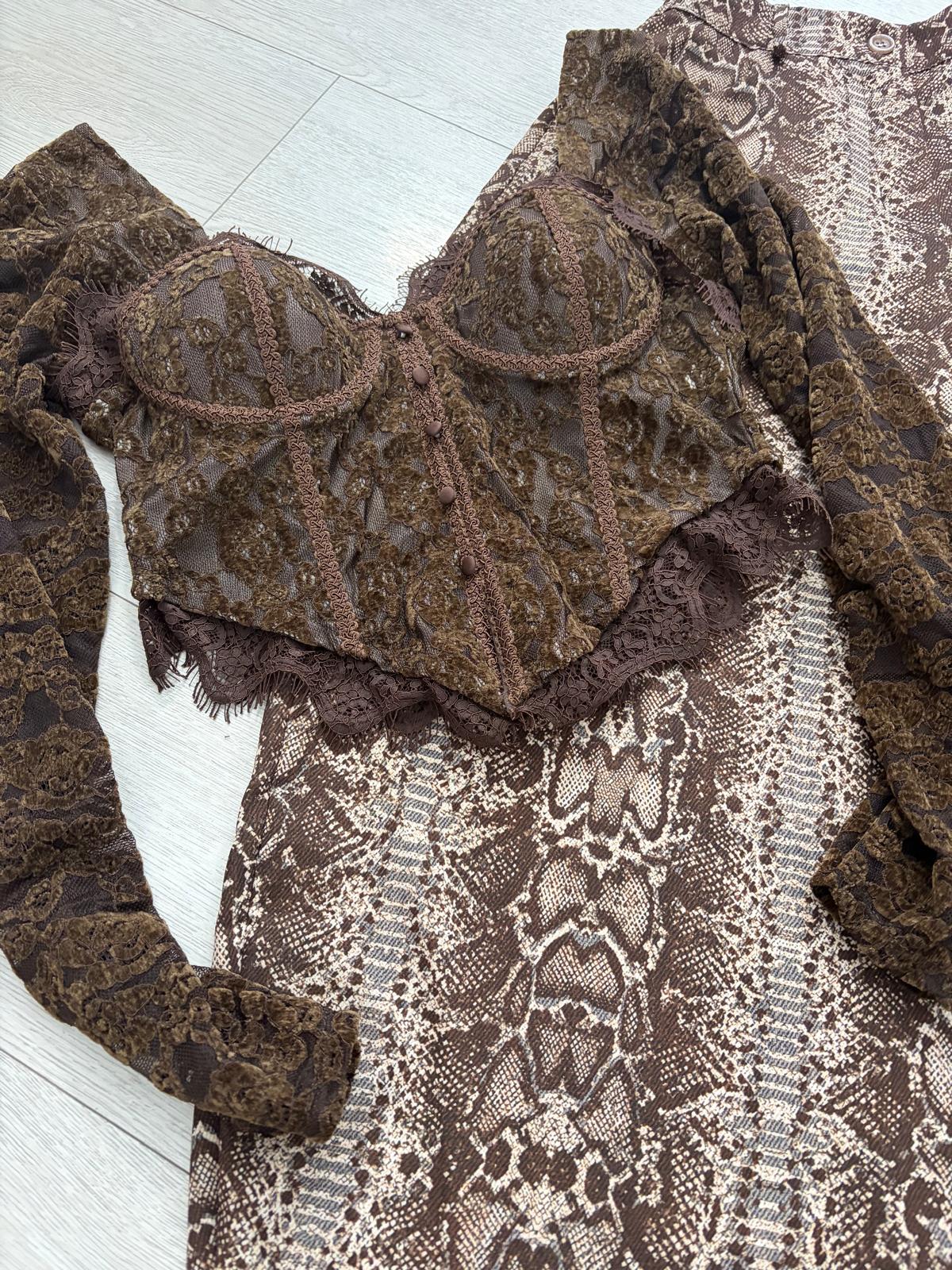 TOP CORSET TERCIOPELO MANGA LARGA