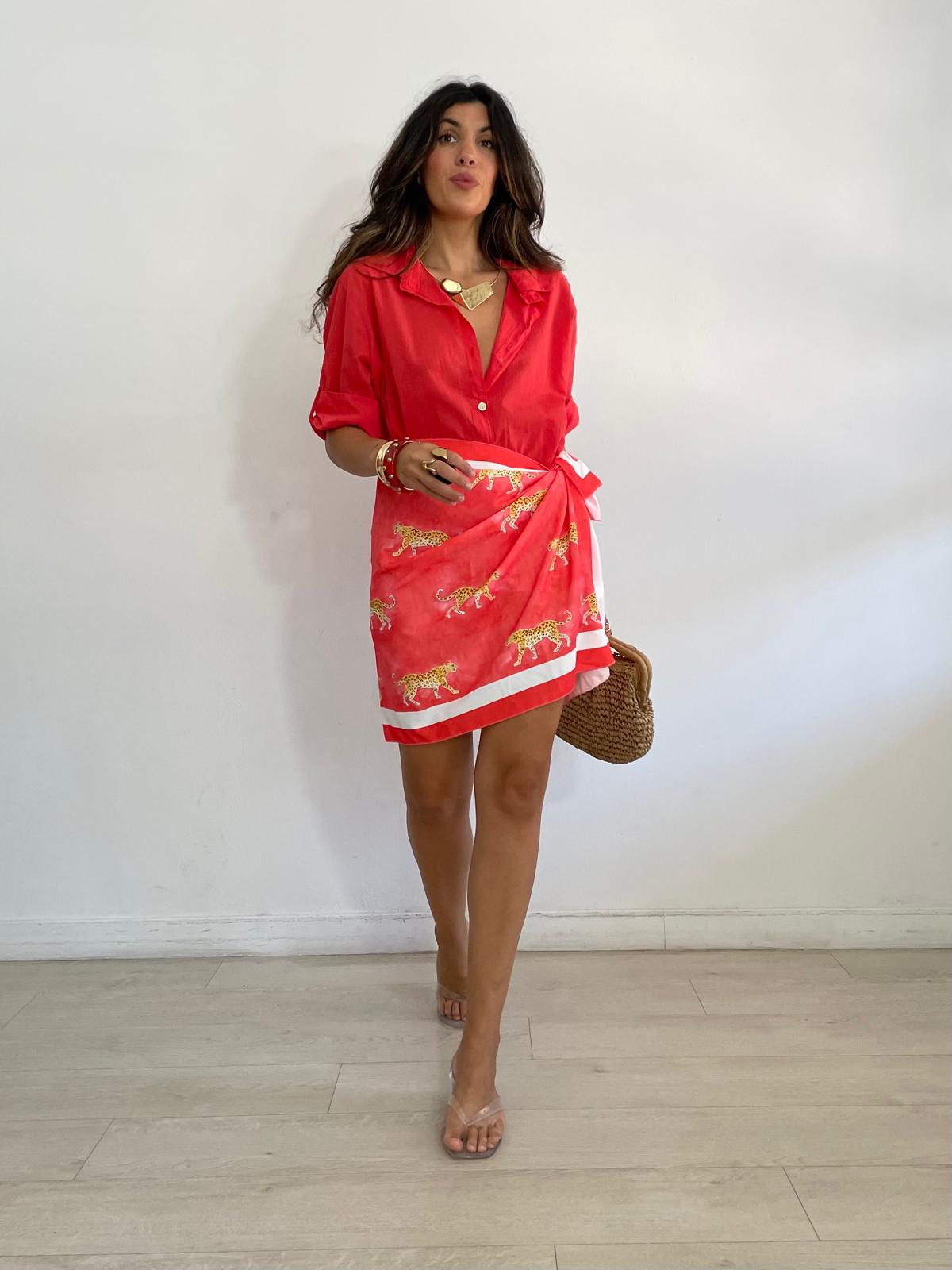 FALDA LAZADA TIGRES CORAL