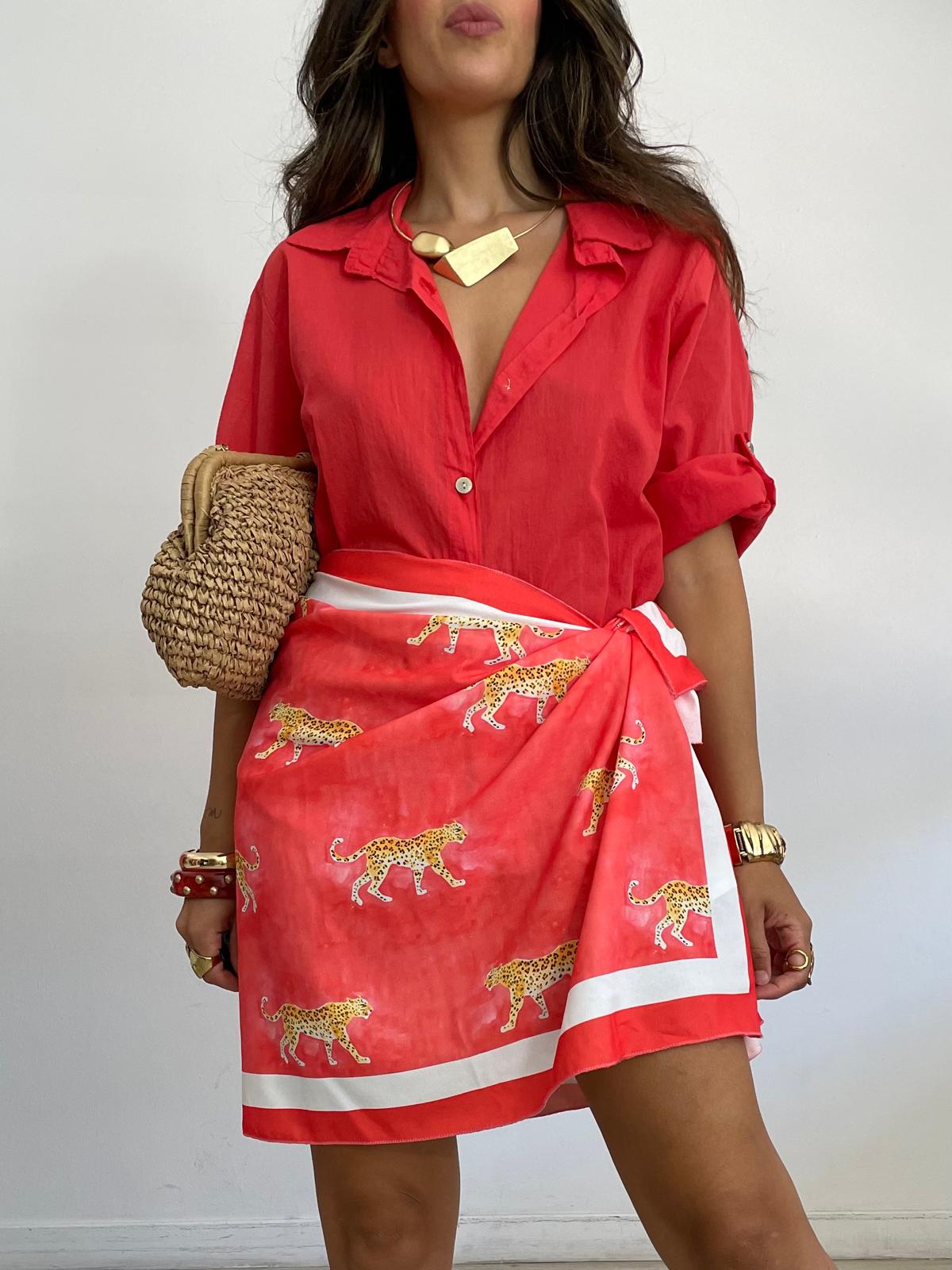 FALDA LAZADA TIGRES CORAL