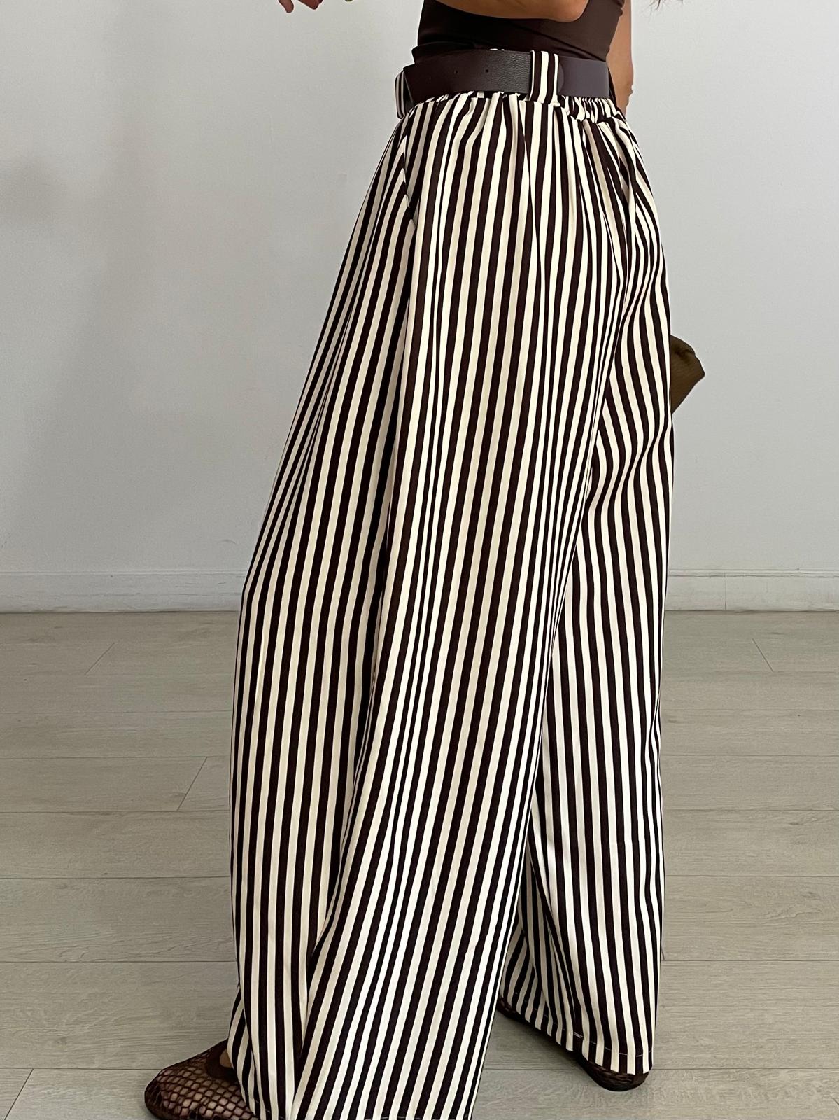 PANTALÓN ANCHO RAYAS + CINTURÓN