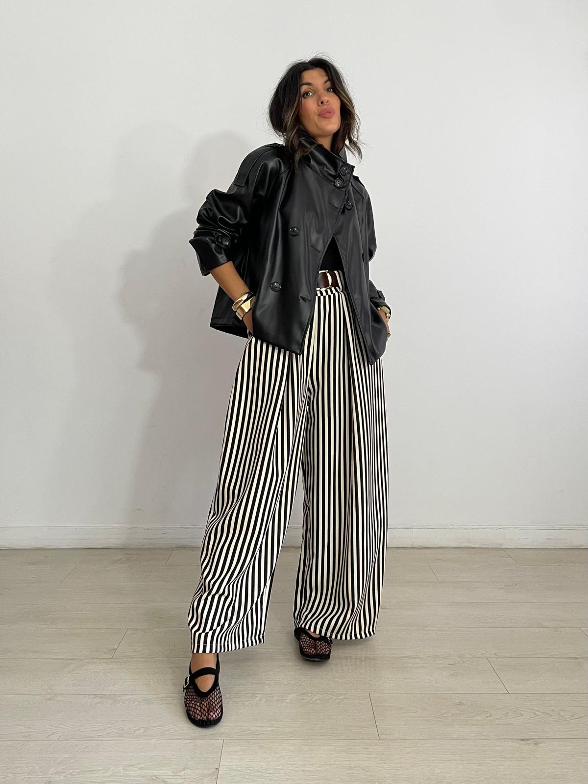 PANTALÓN ANCHO RAYAS + CINTURÓN