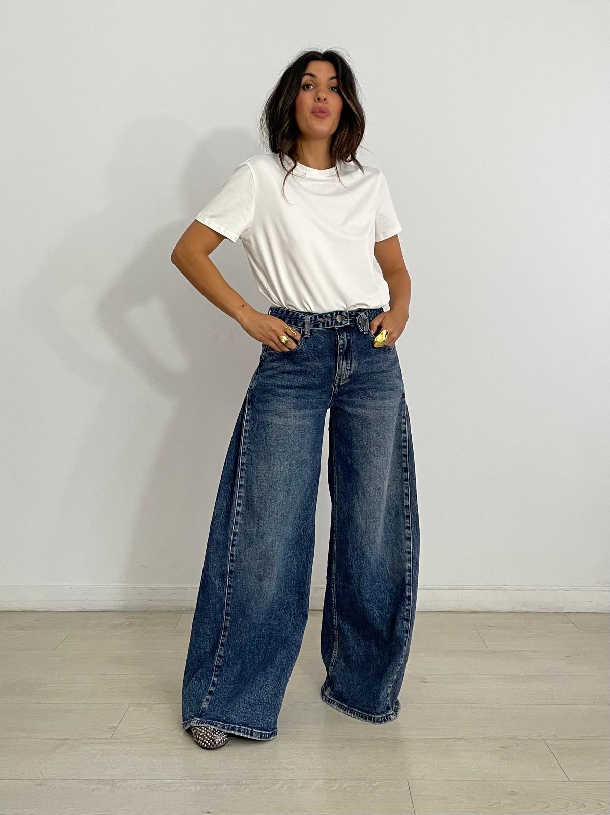 JEANS  ANCHOS VAQUERO OSCURO