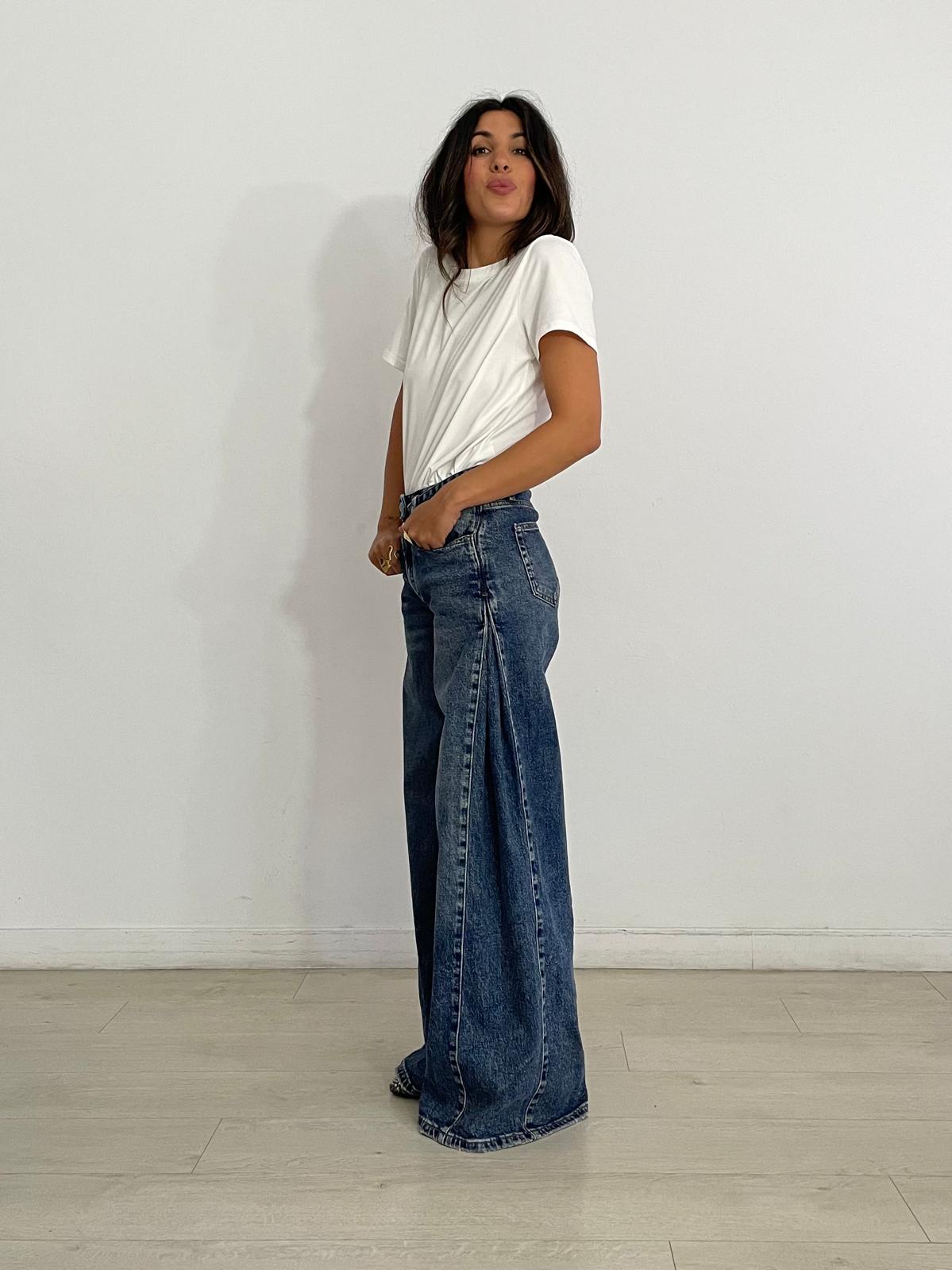 JEANS  ANCHOS VAQUERO OSCURO