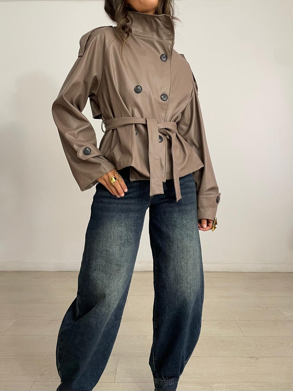 CHAQUETA POLIPIEL BOTONES + LAZADA