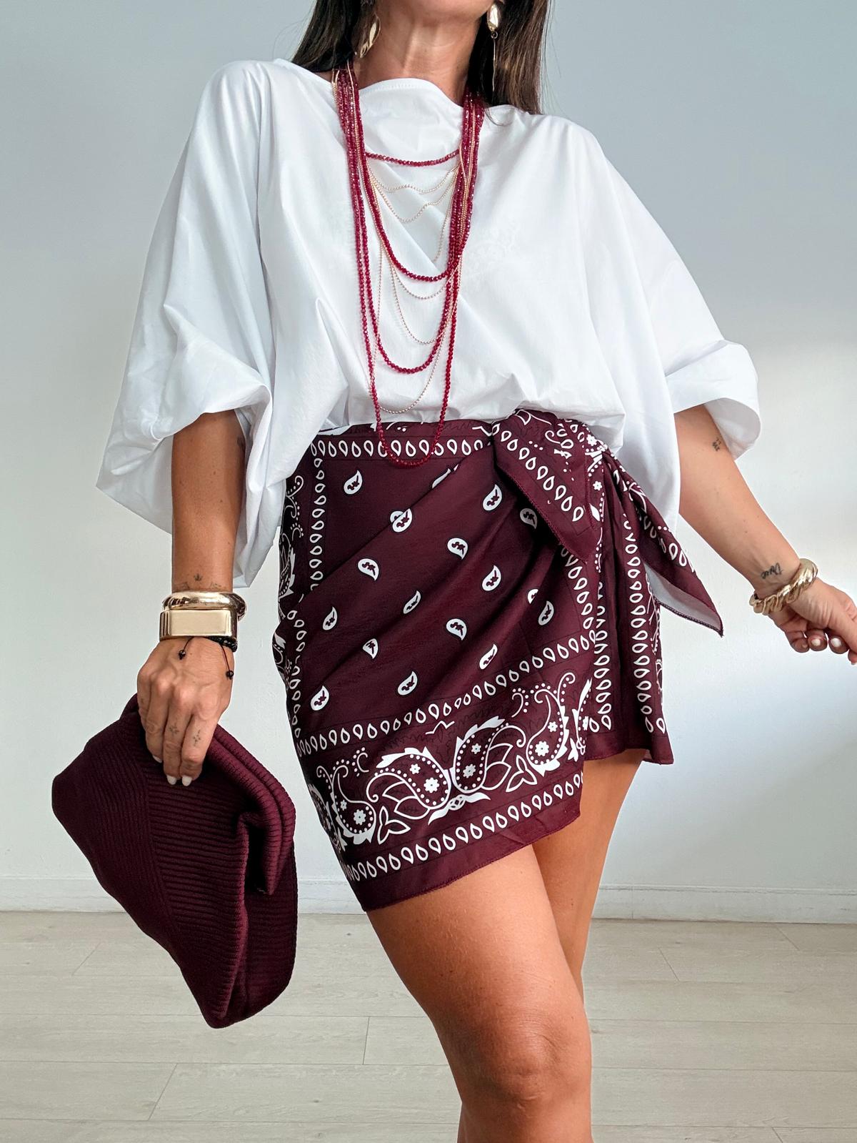 FALDA CORTA LAZADA BANDANA
