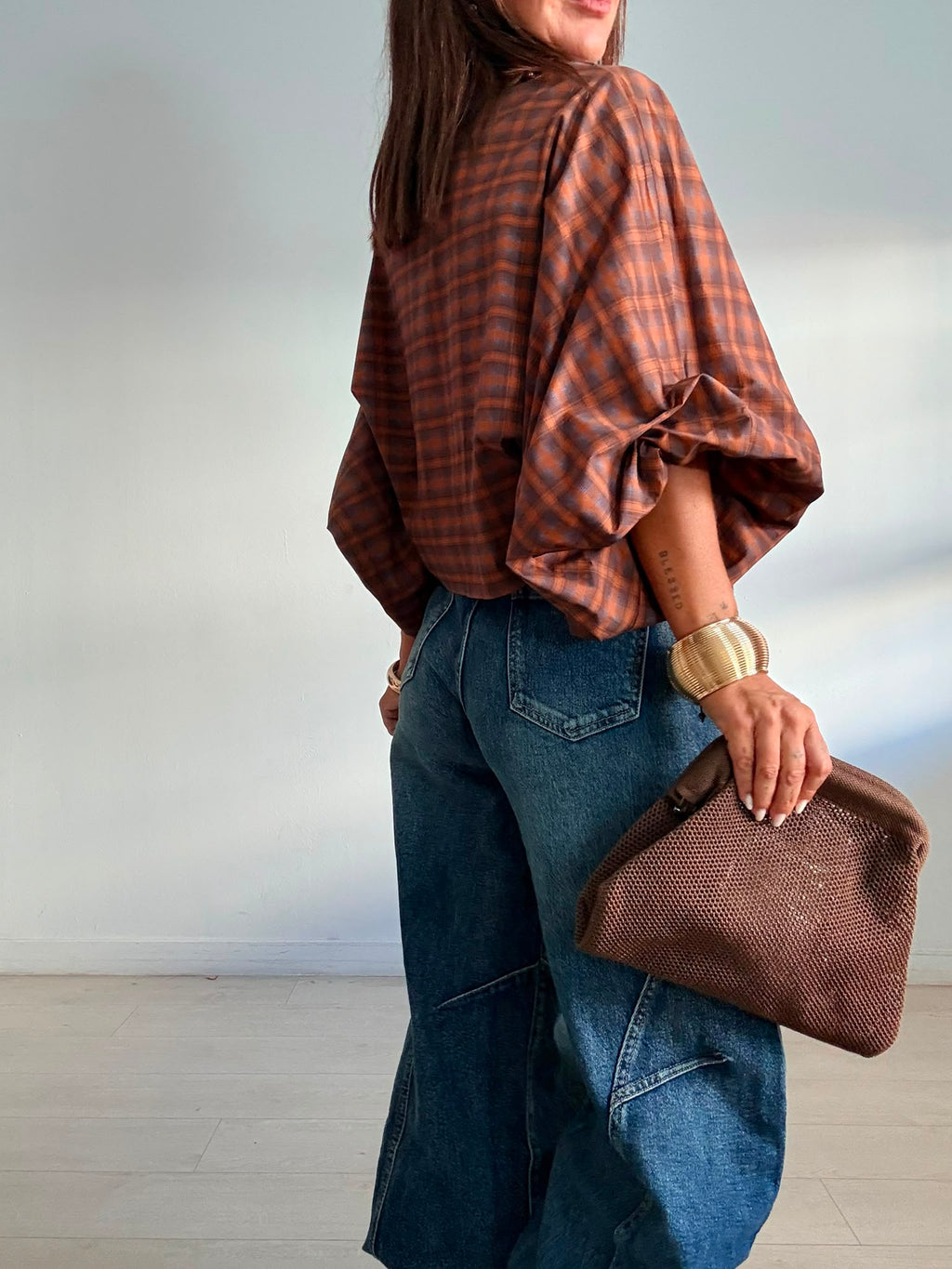BLUSA CORTA CUADROS