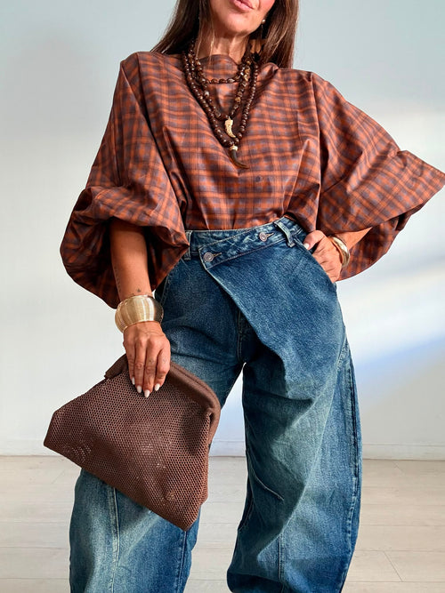 BLUSA CORTA CUADROS