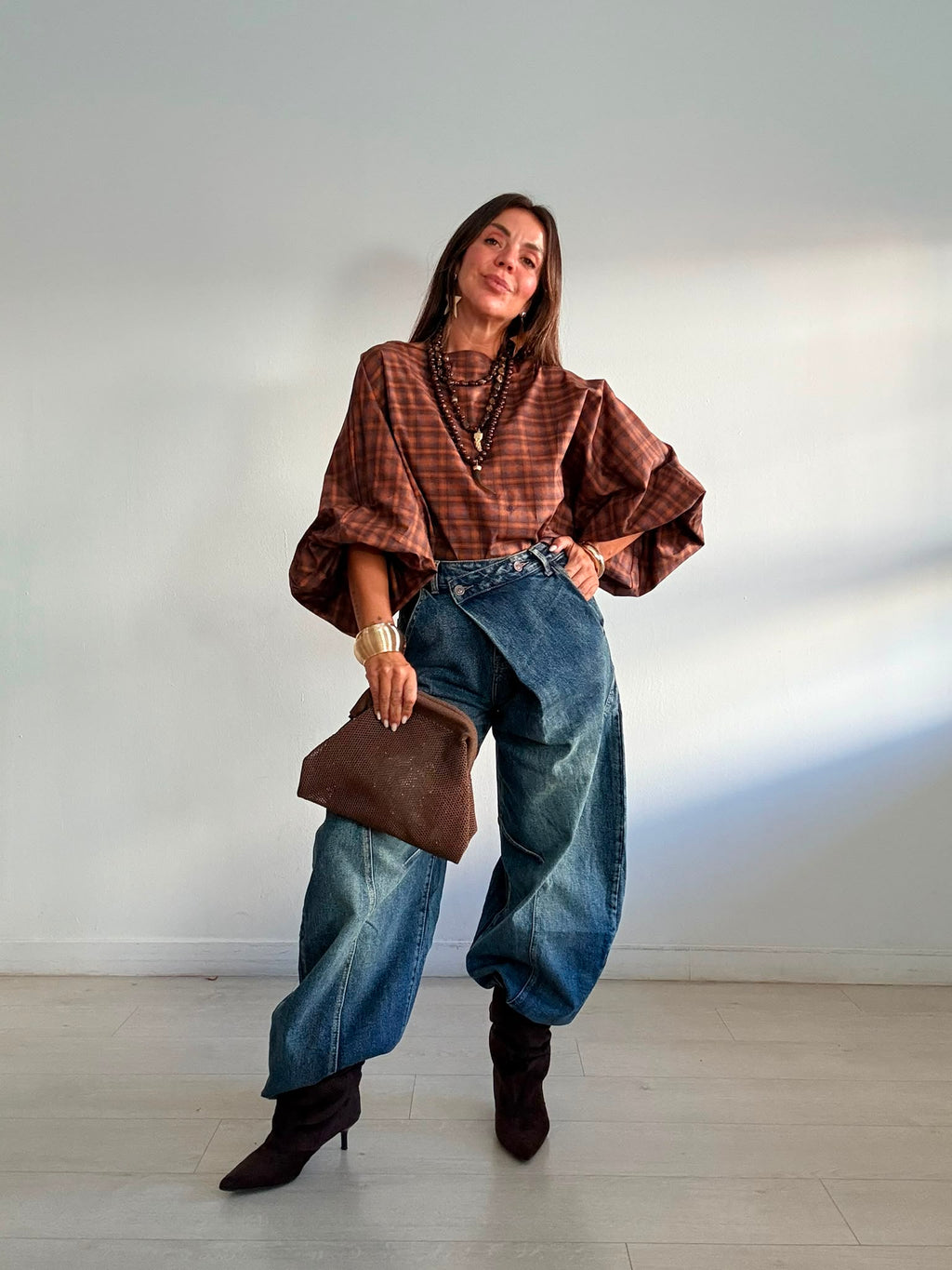 BLUSA CORTA CUADROS