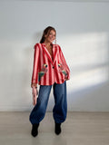 BLAZER ANTELINA RAYAS  LOROS + PALMERA