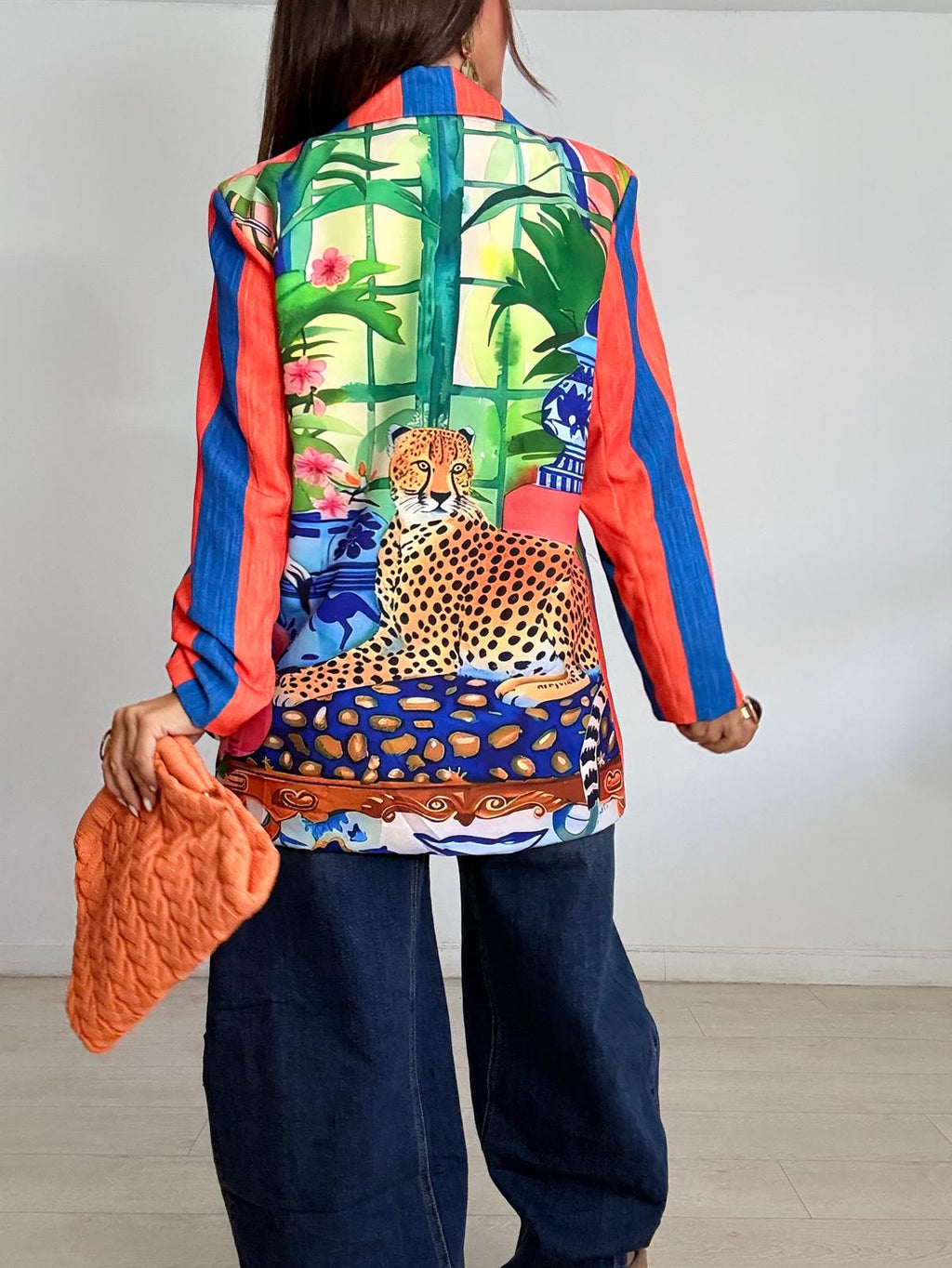 BLAZER TIGRE + FLAMENCO RAYAS AZUL / NARANJA