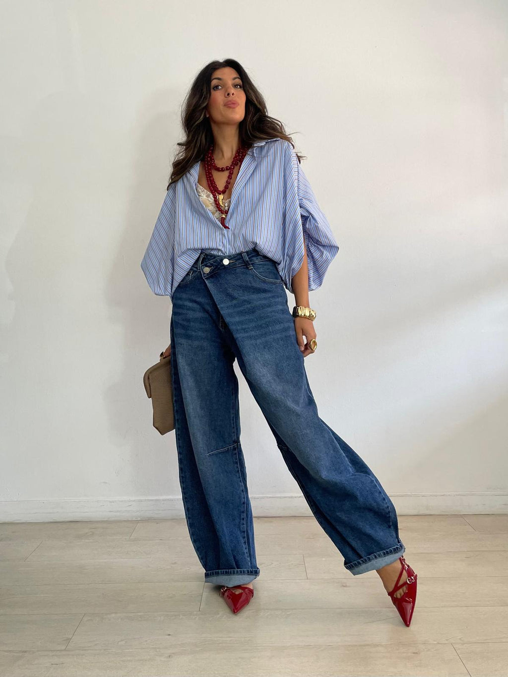 BLUSA RAYAS OVERSIZE