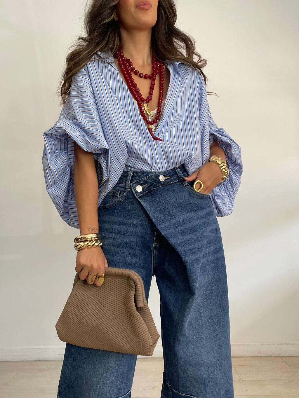 BLUSA RAYAS OVERSIZE