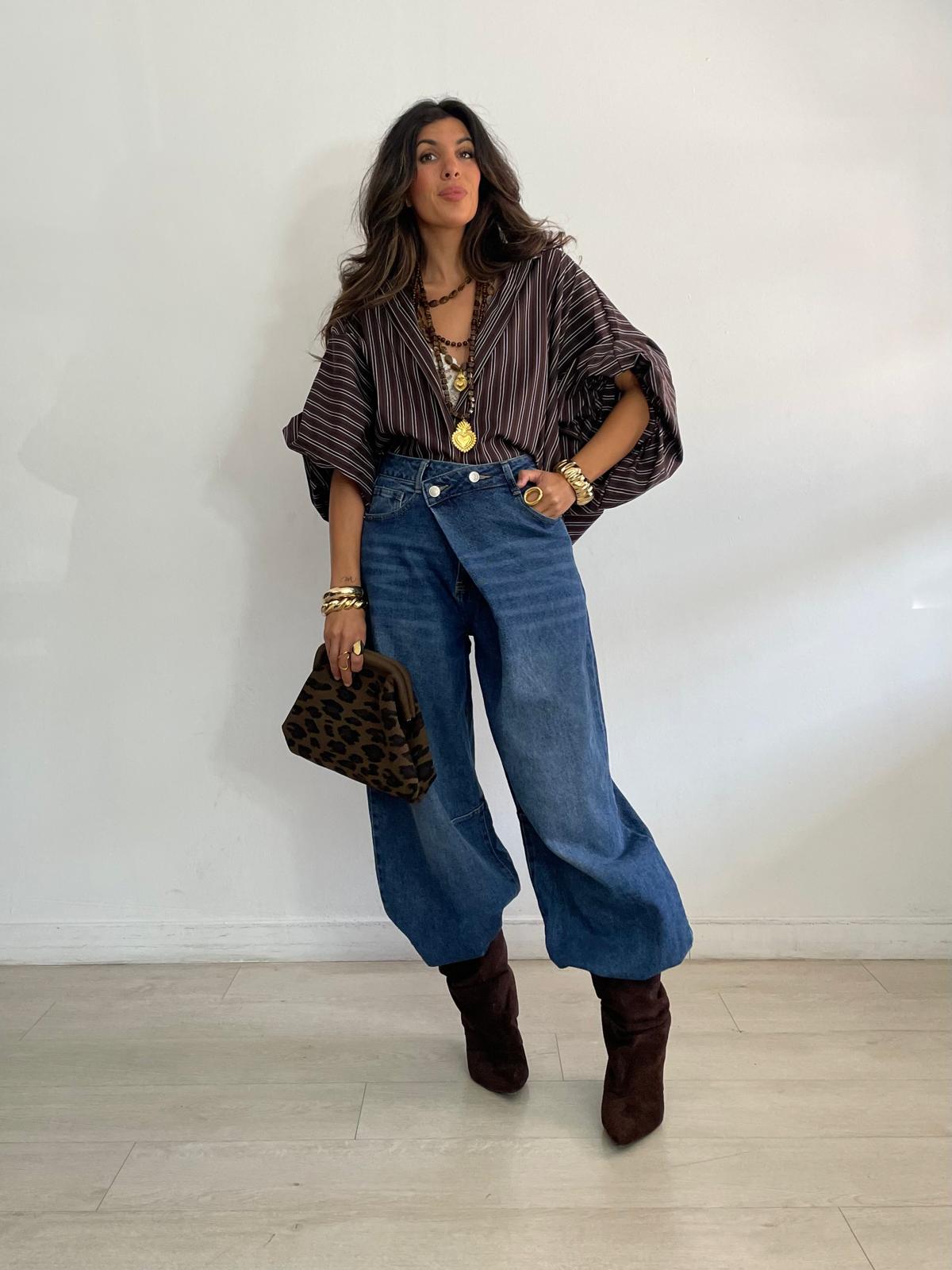 BLUSA RAYAS OVERSIZE