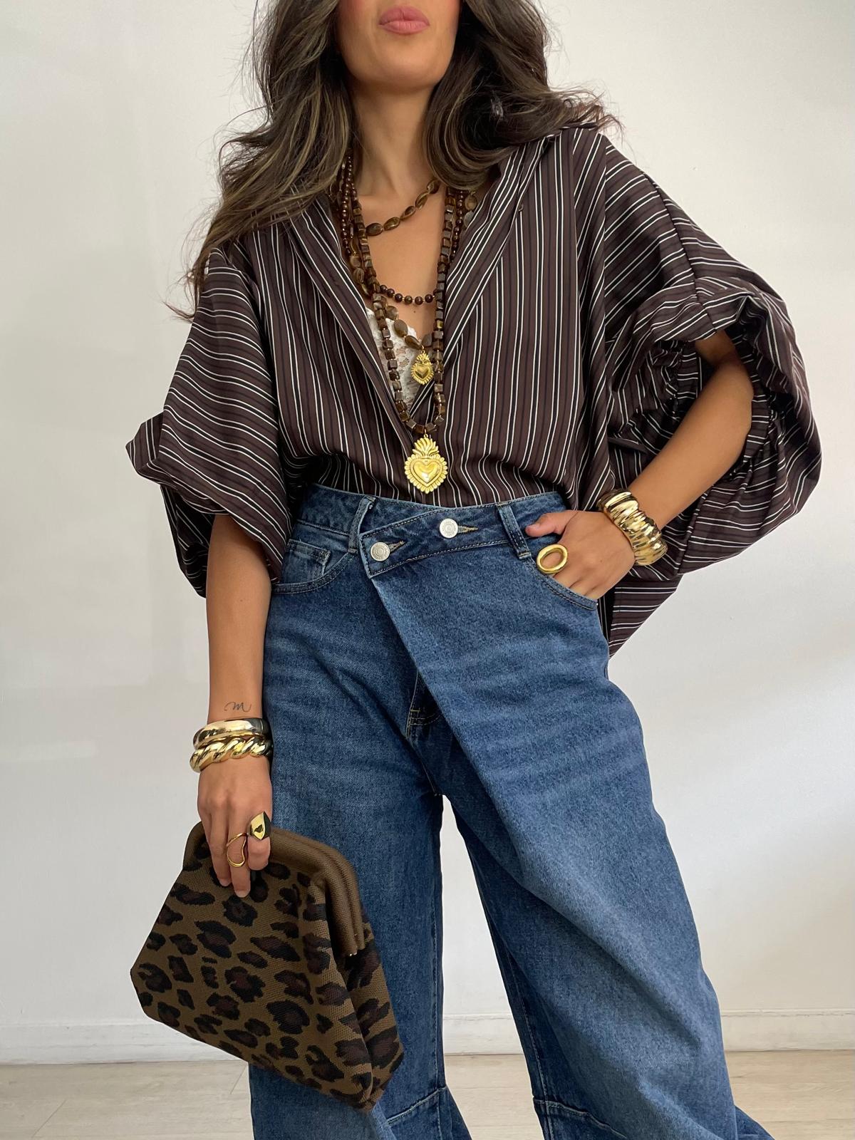 BLUSA RAYAS OVERSIZE