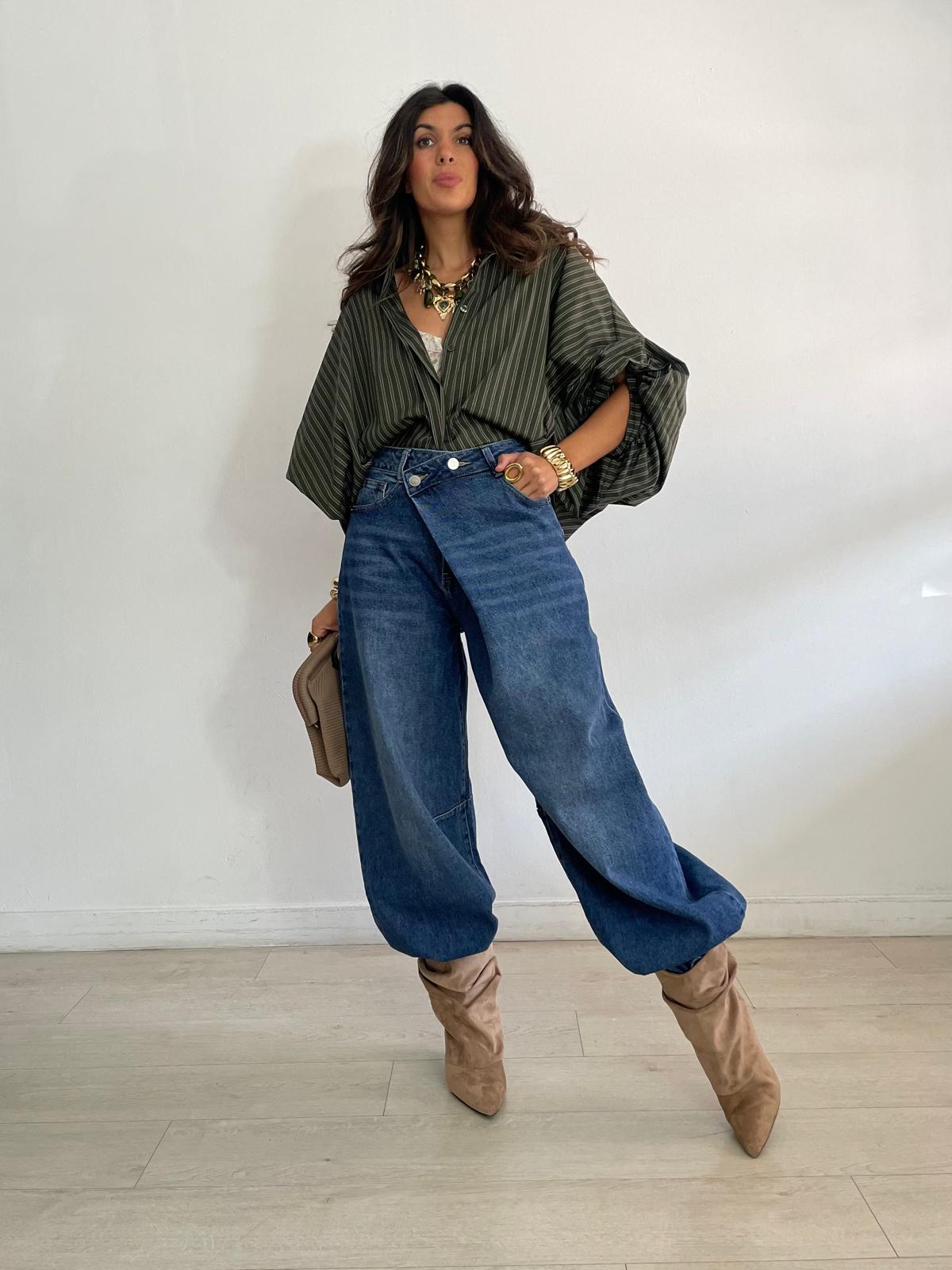 BLUSA RAYAS OVERSIZE