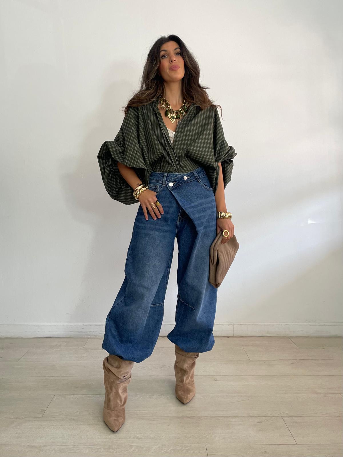 BLUSA RAYAS OVERSIZE