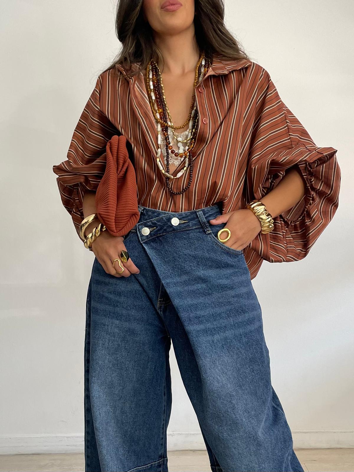 BLUSA RAYAS OVERSIZE