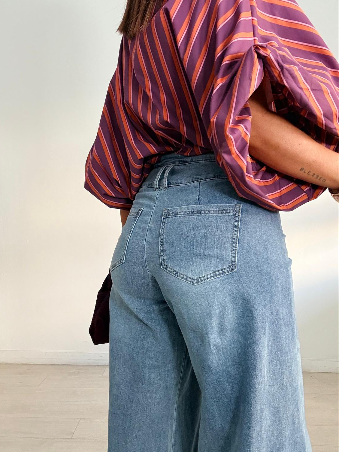 BLUSA OVERSIZE RAYAS LUJÁN