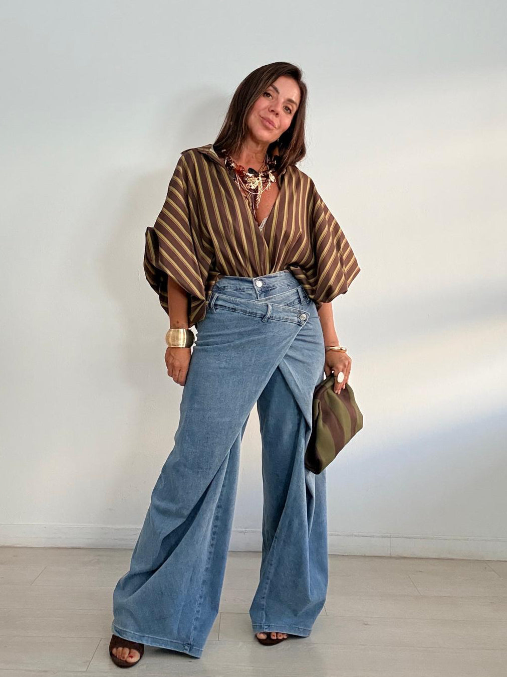 BLUSA OVERSIZE RAYAS LUJÁN