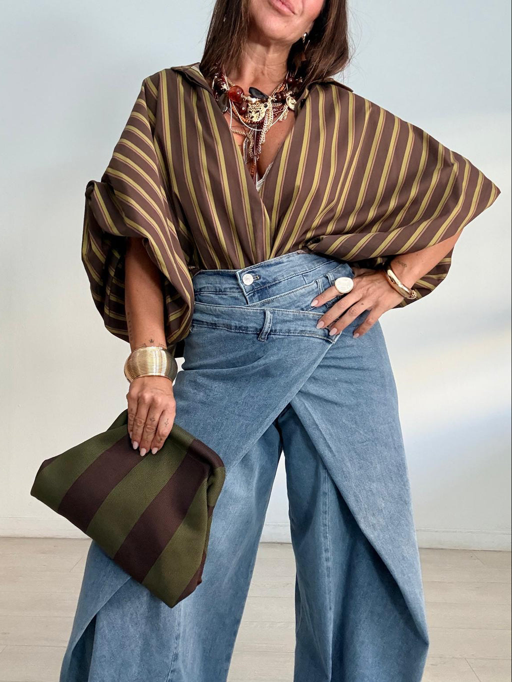 BLUSA OVERSIZE RAYAS LUJÁN