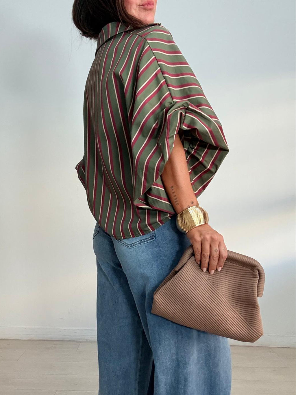 BLUSA OVERSIZE RAYAS LUJÁN