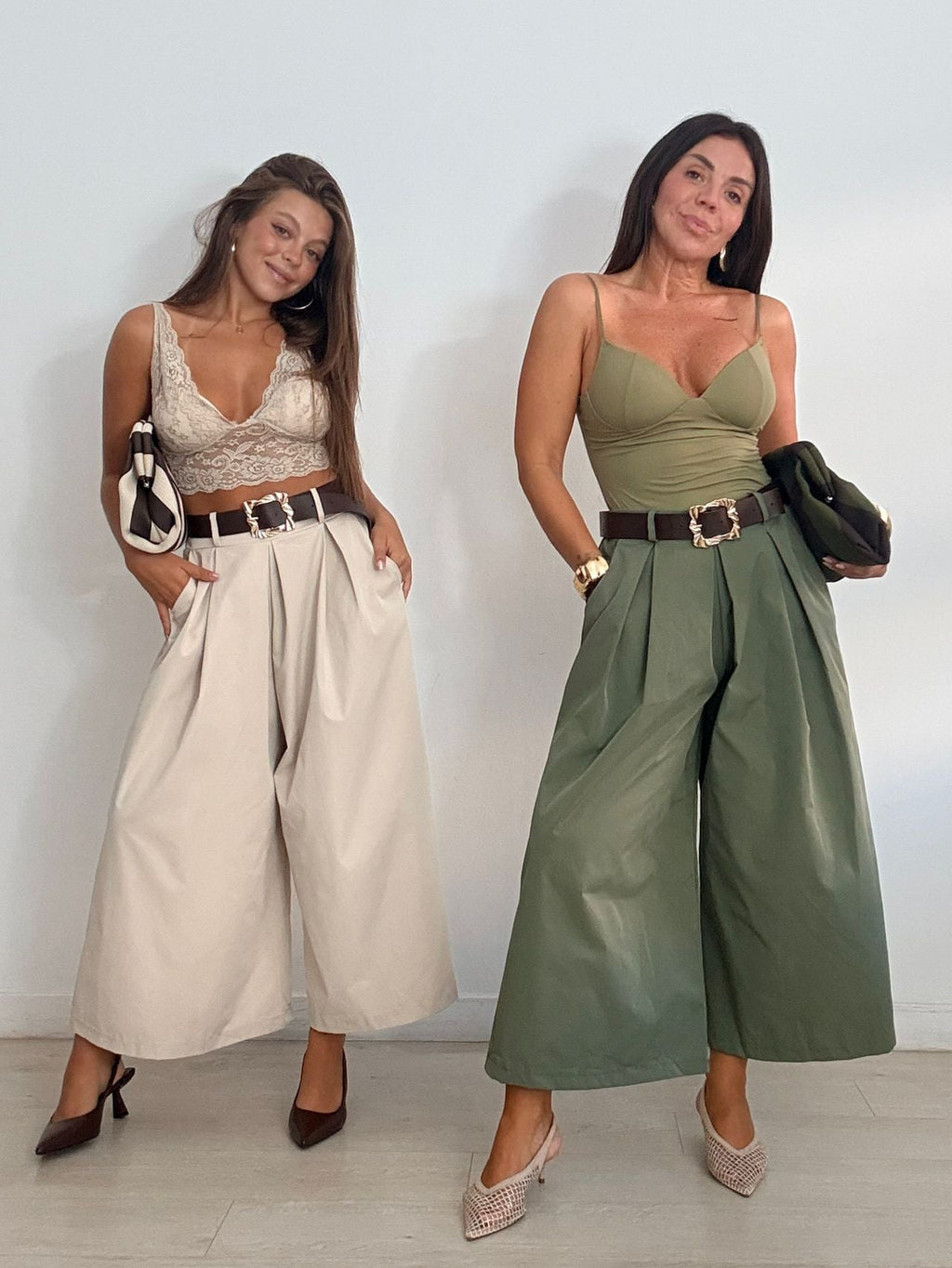 PANTALON MIDY ANCHO + CINTURÓN