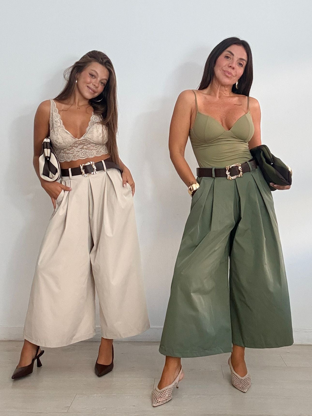 PANTALON MIDY ANCHO + CINTURÓN