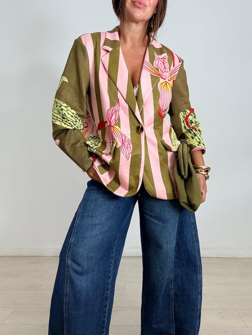 BLAZER ANTELINA RAYAS PANTERA+ORQUIDEA