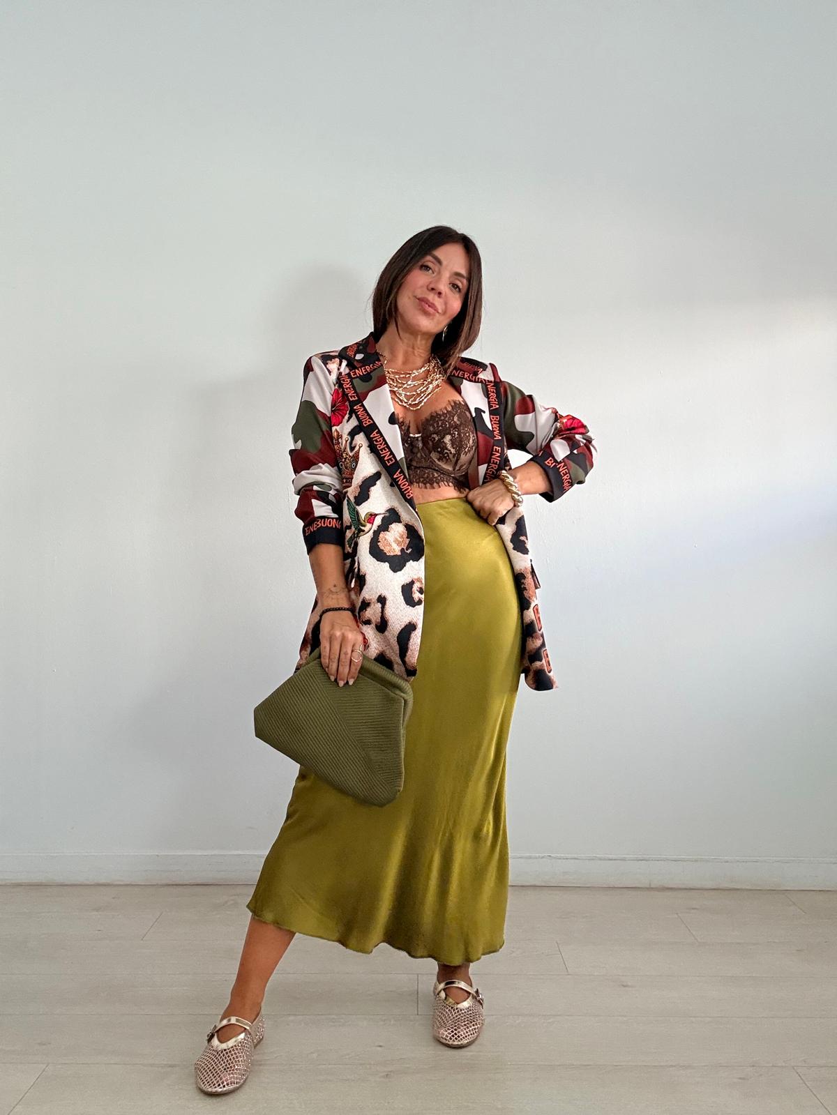 FALDA SATÉN NINA