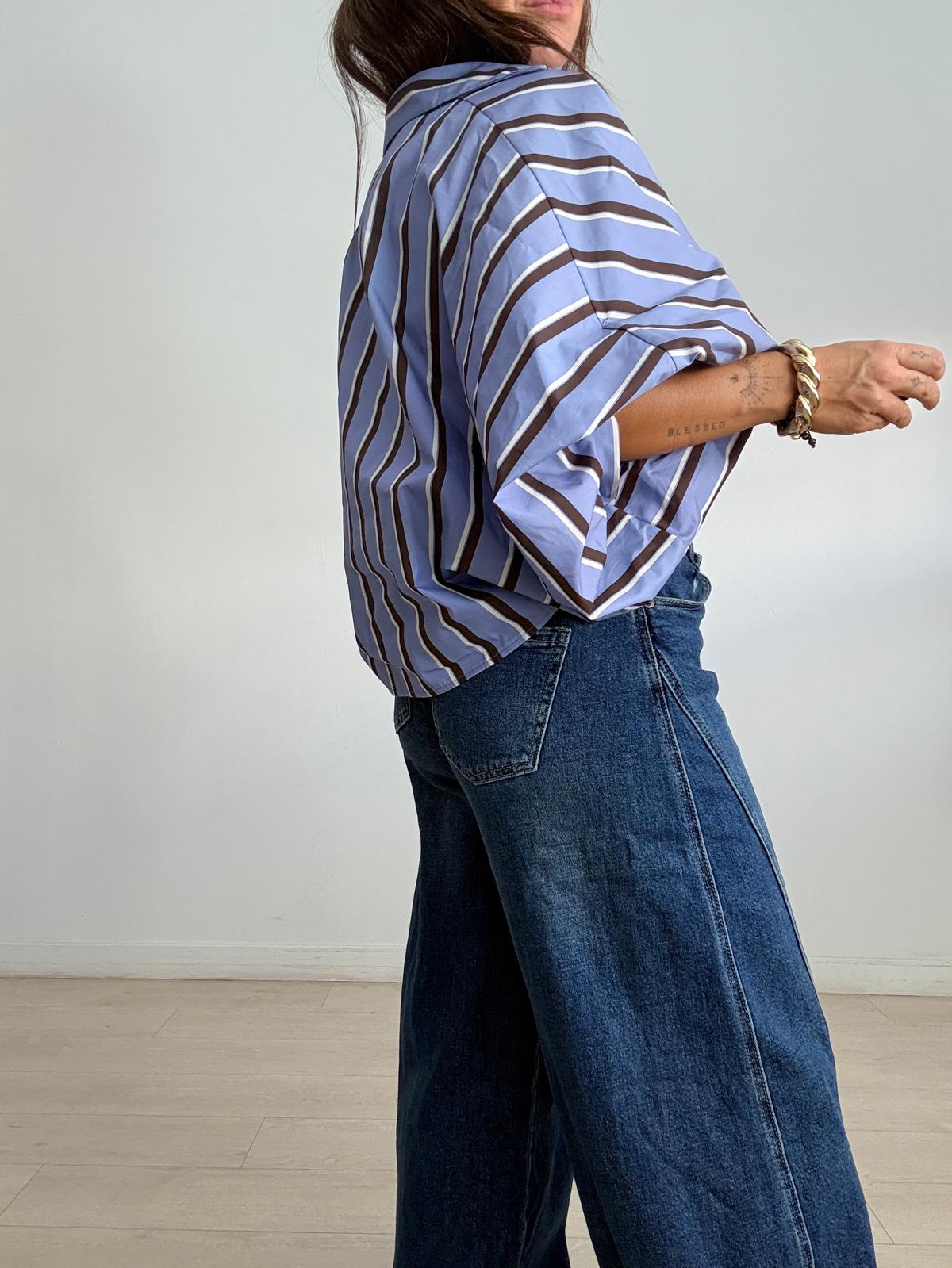 BLUSA OVERSIZE RAYAS LUJÁN