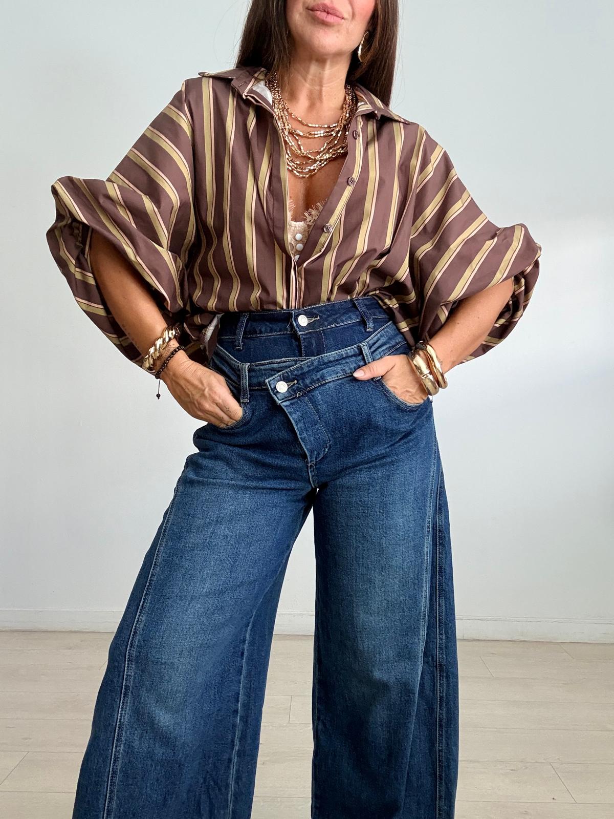 BLUSA OVERSIZE RAYAS LUJÁN