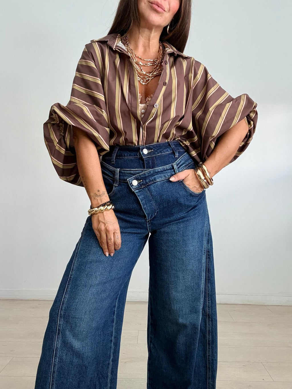 BLUSA OVERSIZE RAYAS LUJÁN