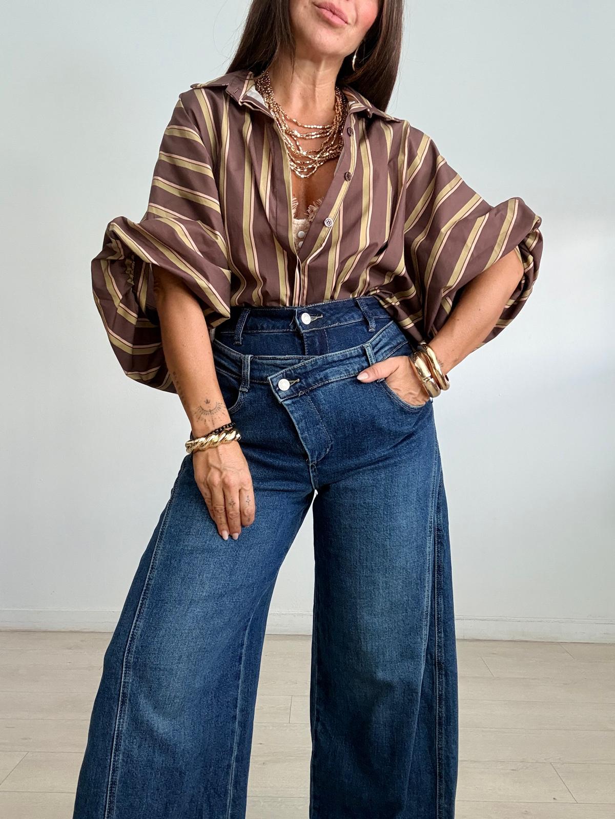 BLUSA OVERSIZE RAYAS LUJÁN
