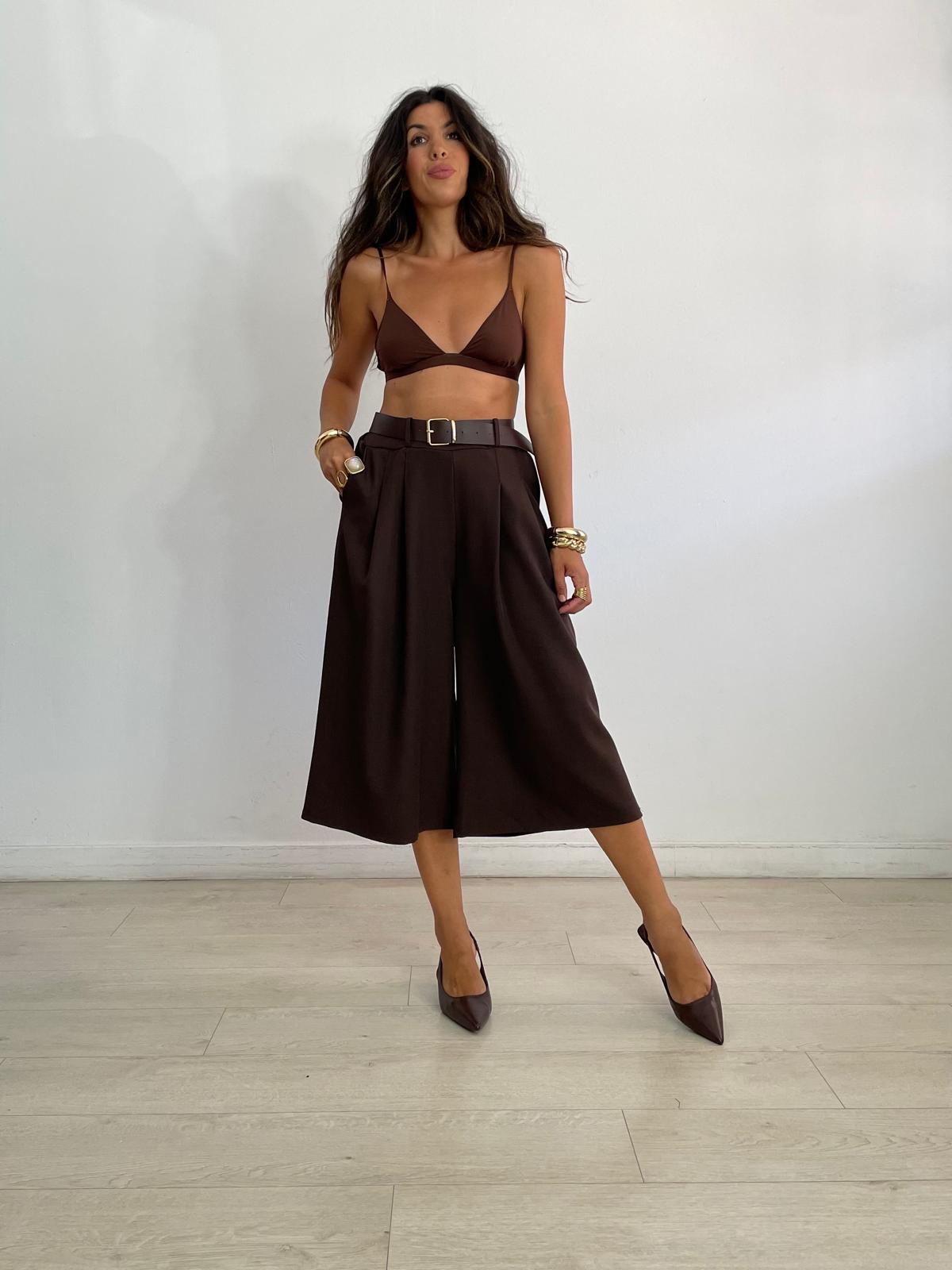 PANTALÓN MIDI CON CINTURÓN
