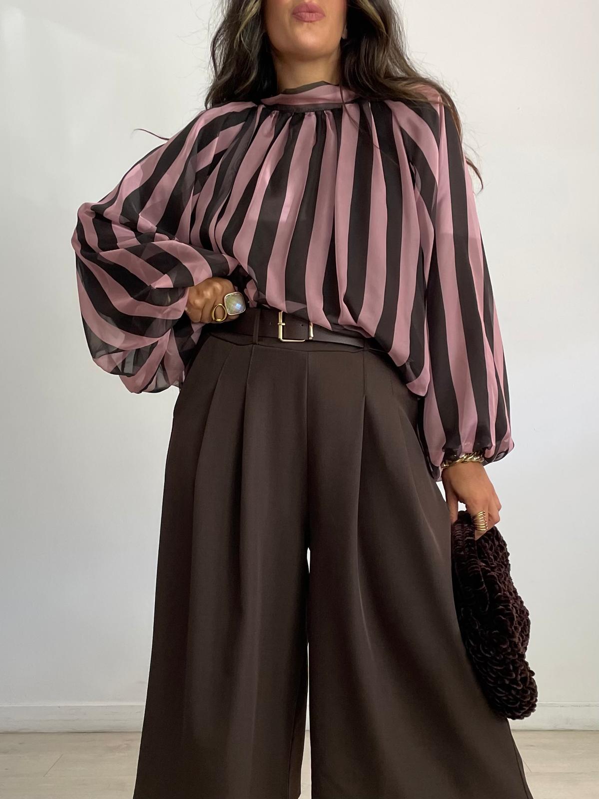 PANTALÓN MIDI CON CINTURÓN
