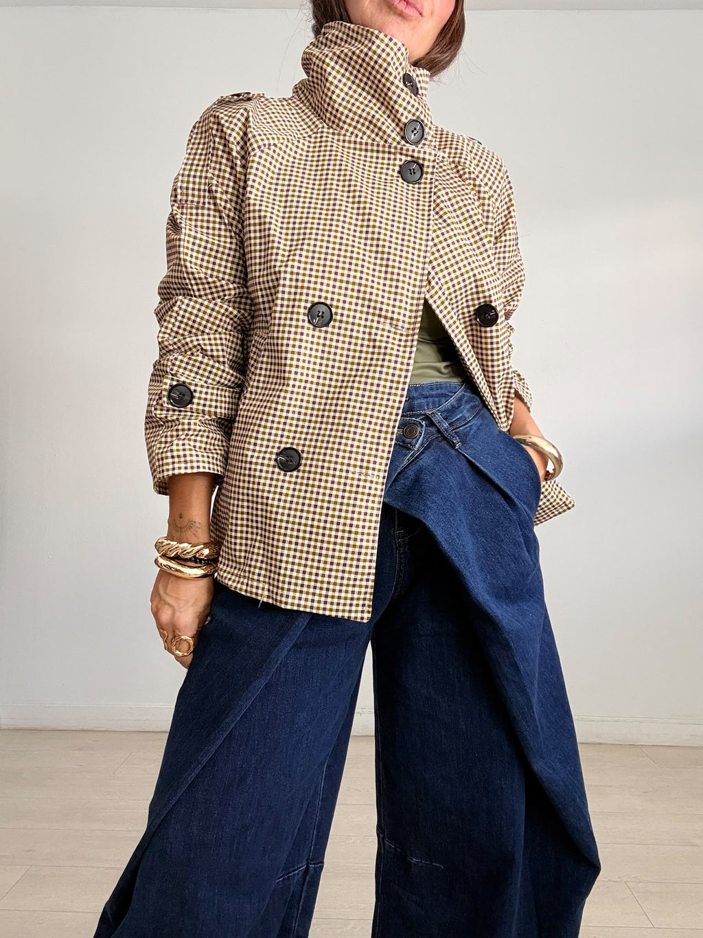 CHAQUETA + LAZADA CUADROS