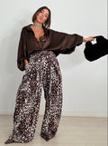 PANTALÓN CINTURA PICOS LEOPARDO