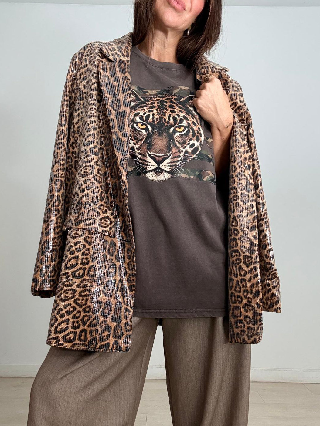 MAXI CAMISETA LEOPARDO CAMUFLAJE