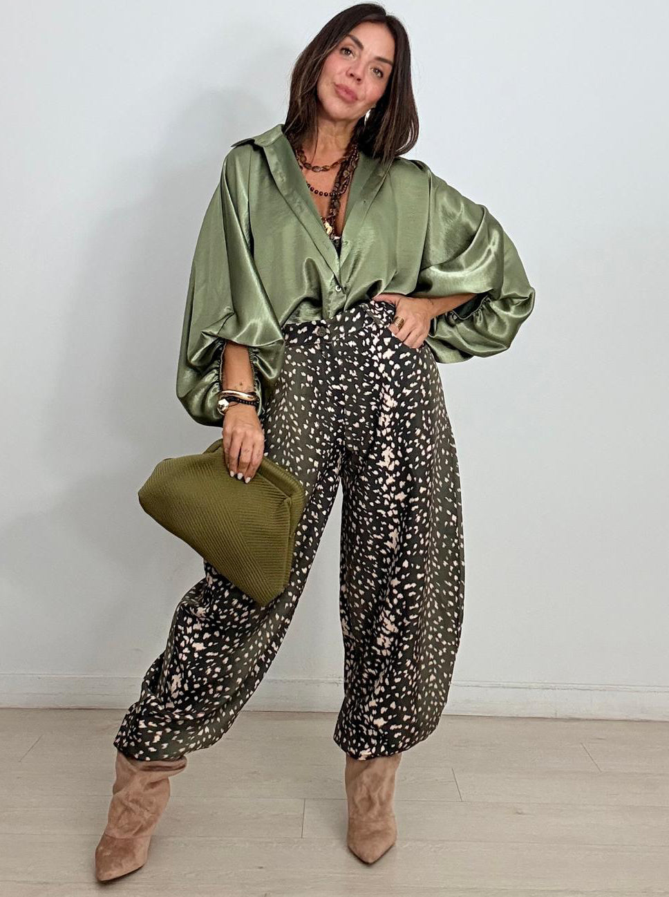 PANTALÓN BALLOON PRINT MOTEADO
