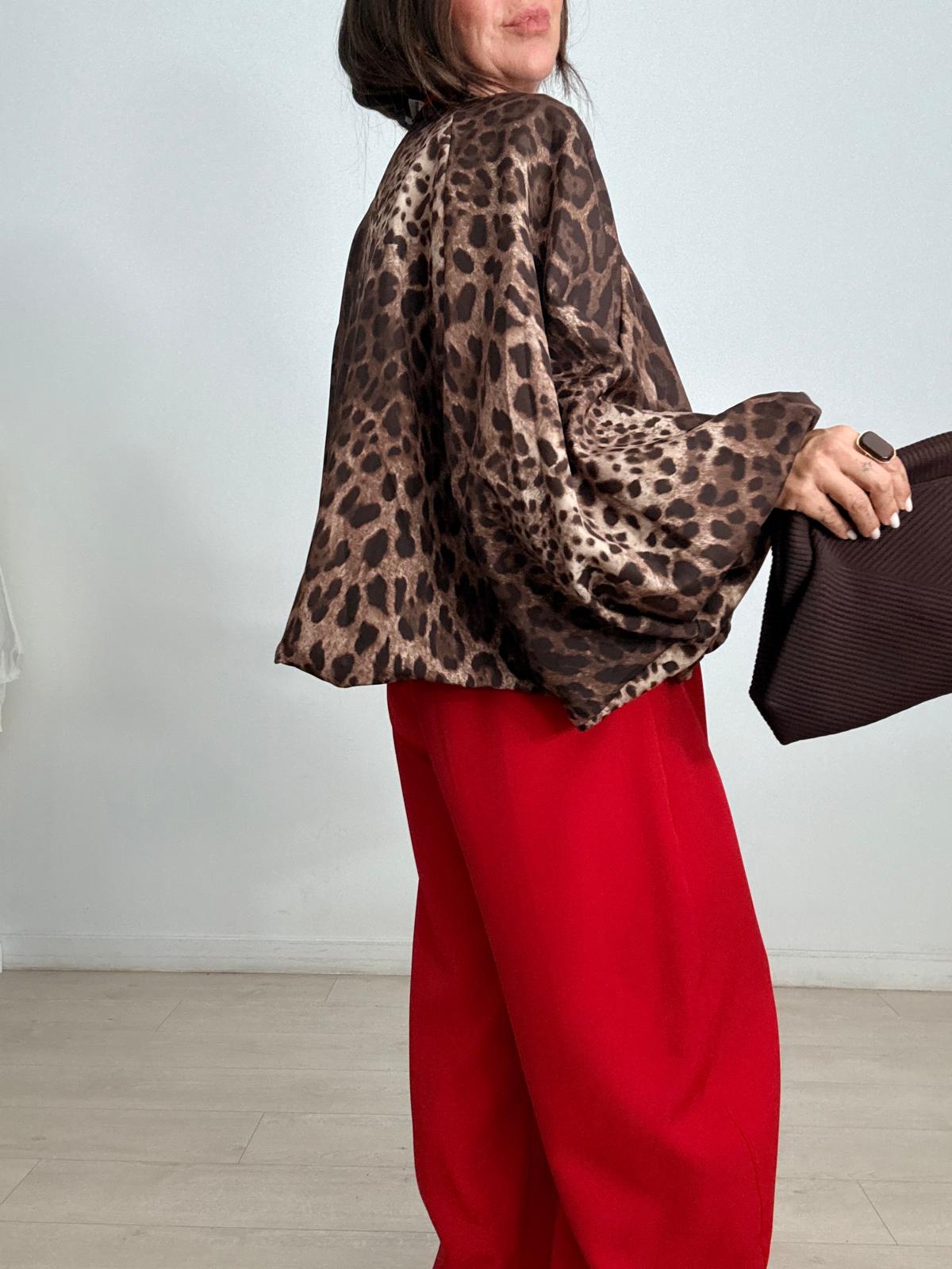 BOMBER OVERSIZE ANIMAL PRINT