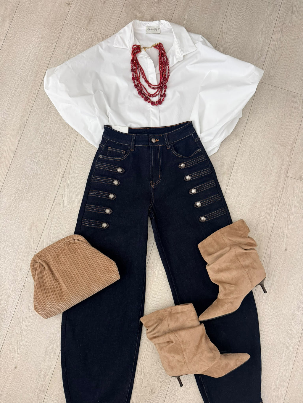 PANTALÓN DENIM OSCURO BALLOON NAPOLEÓN