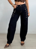 PANTALÓN DENIM OSCURO BALLOON NAPOLEÓN