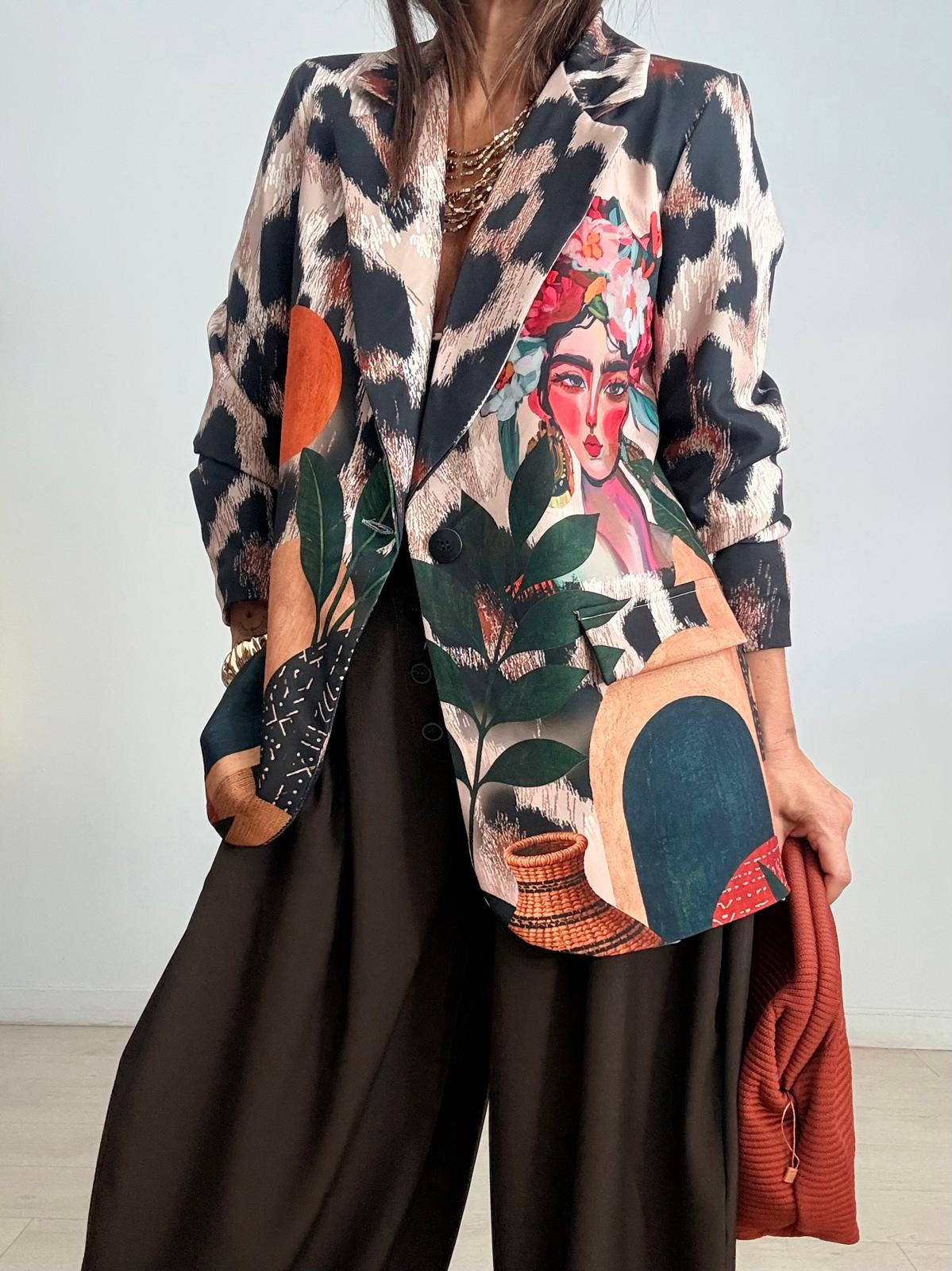MAXI BLAZER  ESTAMPADA FRIDA