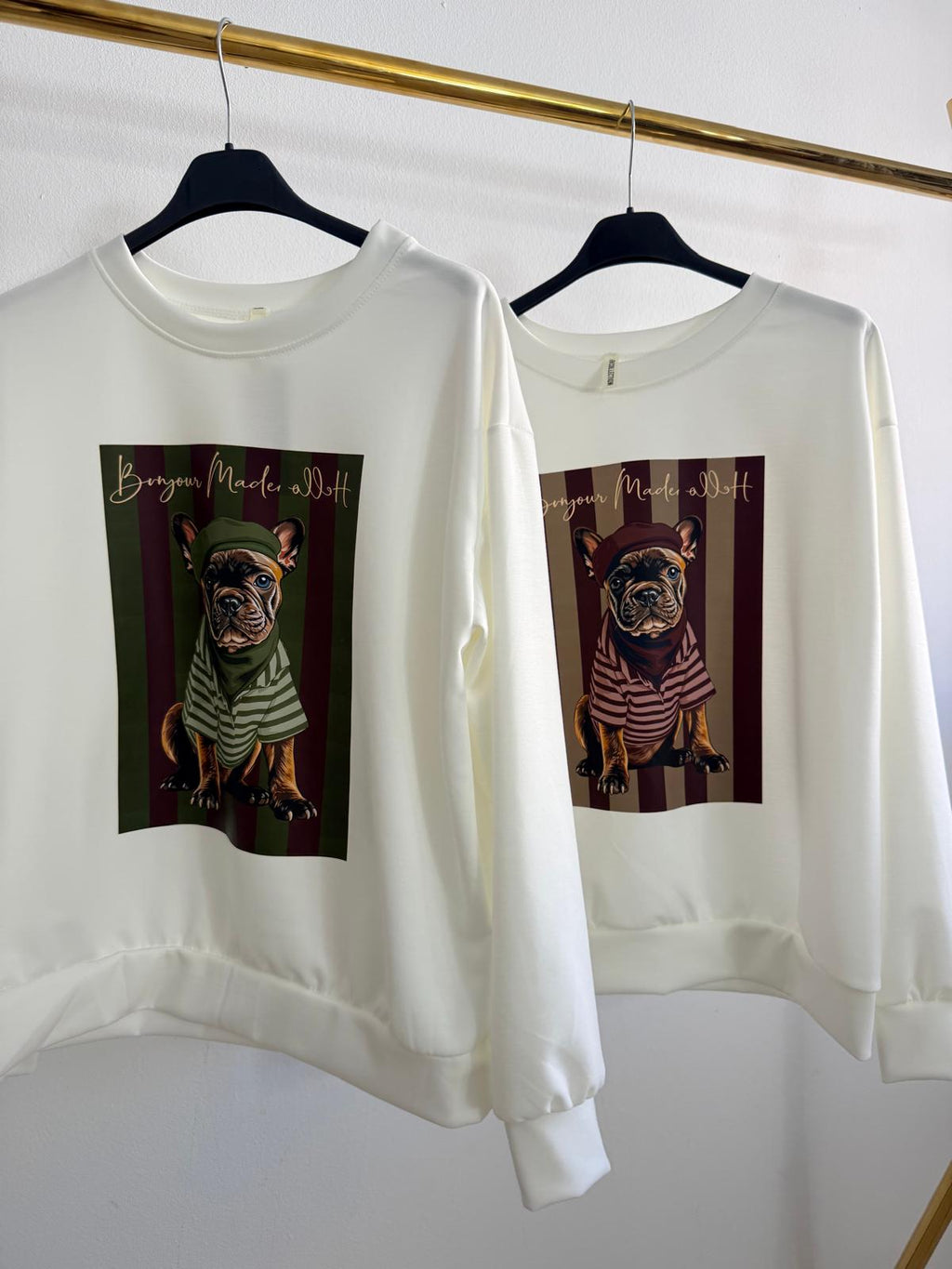 SUDADERA BONJOUR BULLDOG RAYAS
