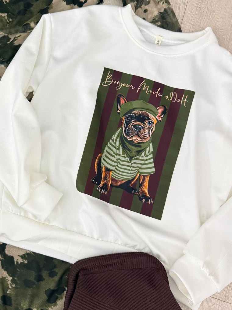 SUDADERA BONJOUR BULLDOG RAYAS